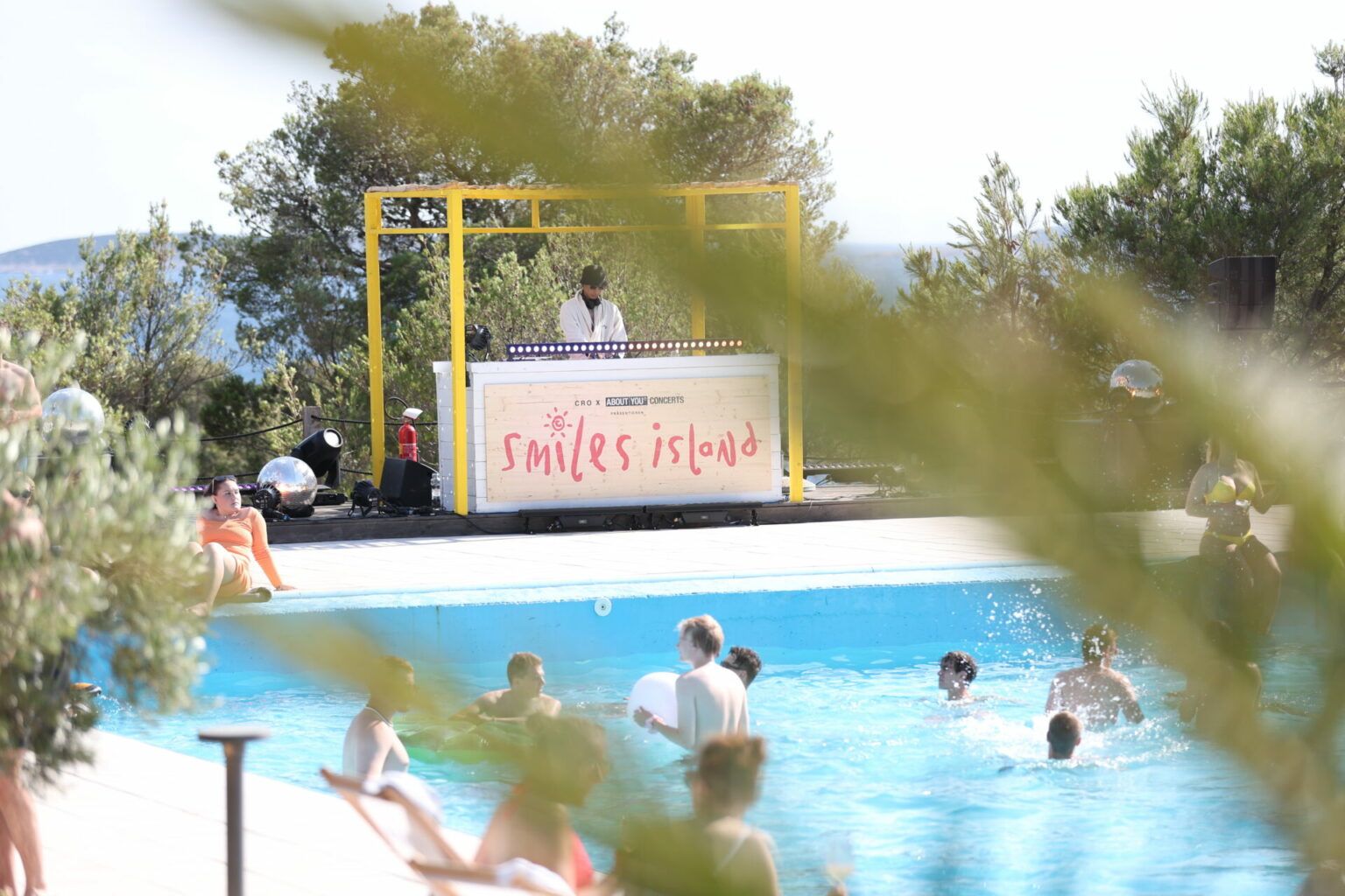 OBONJAN, CROATIA - JUNE 10:  A general view during the CRO x ABOUT YOU concert ãSmiles IslandÒ on June 10, 2022 in Obonjan, Croatia. (Photo by G.Schober/Getty Images/PR for ABOUT YOU)
